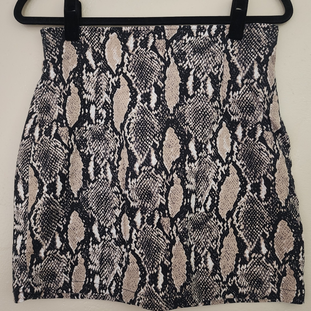 Tripp NYC BodyCon Snake Print Skirt